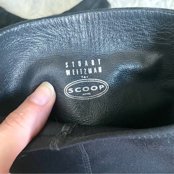 Stuart Weitzman for Scoop Suede Wedge Knee High Boots Black Size 5 - Picture 7 of 9